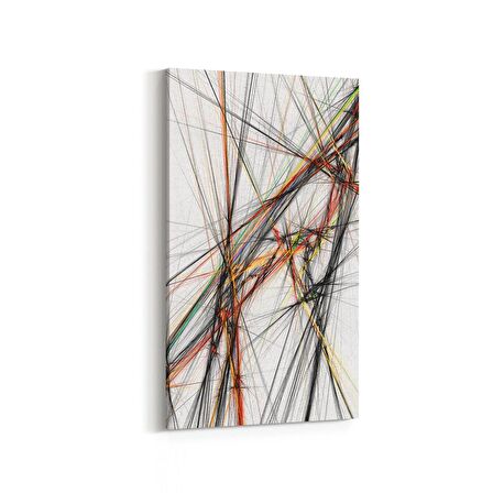 Olla 10062DD Abstract Görsel Dikey Dar Kanvas Tablo (Ölçü: 40X80)