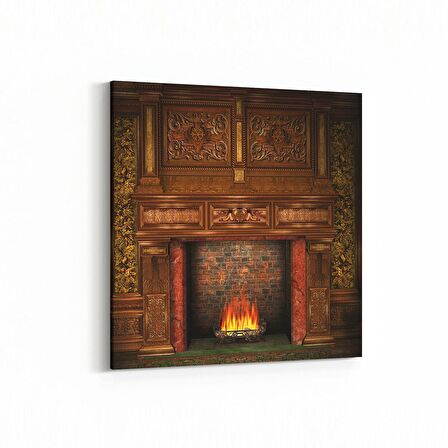 Olla 17983K Yapı Görseli Kare Kanvas Tablo (Ölçü: 100X100)