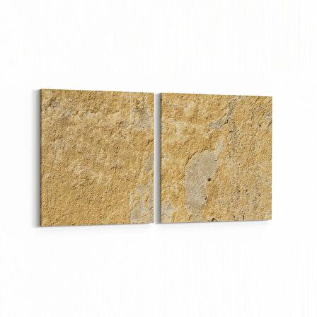 Olla 12437K2Y Beton Görseli Kare 2'li Yatay Kanvas Tablo (Ölçü: 85X40)