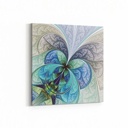 Olla 10077K Abstract Görsel Kare Kanvas Tablo (Ölçü: 100X100)