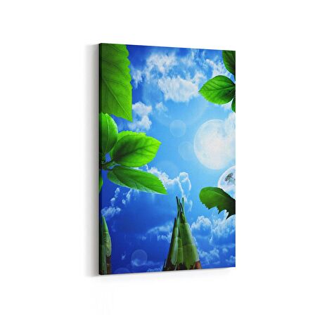 Olla 10719D Ağaç Görseli Dikey Kanvas Tablo (Ölçü: 70X105)