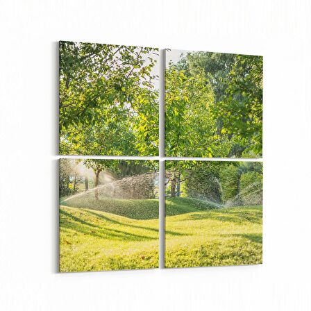 Olla 13496K4 Doğa / Manzara Görseli Kare 4'lü Kanvas Tablo (Ölçü: 145X145)