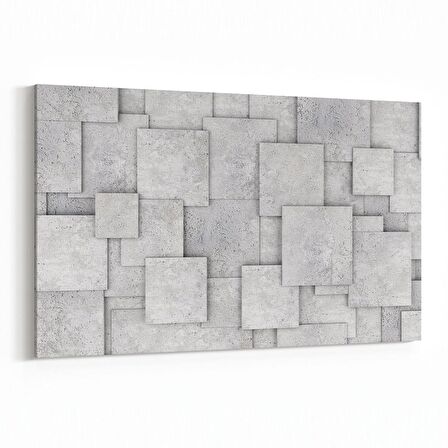 Olla 12443Y Beton Görseli Yatay Kanvas Tablo (Ölçü: 90X60)
