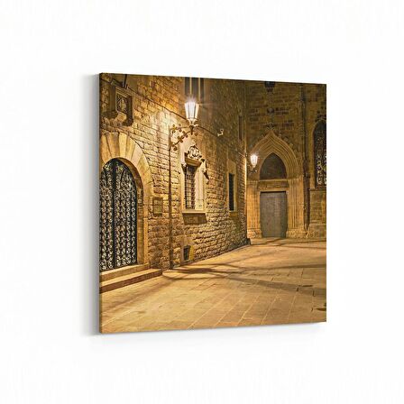 Olla 18990K Yapı Görseli Kare Kanvas Tablo (Ölçü: 25X25)