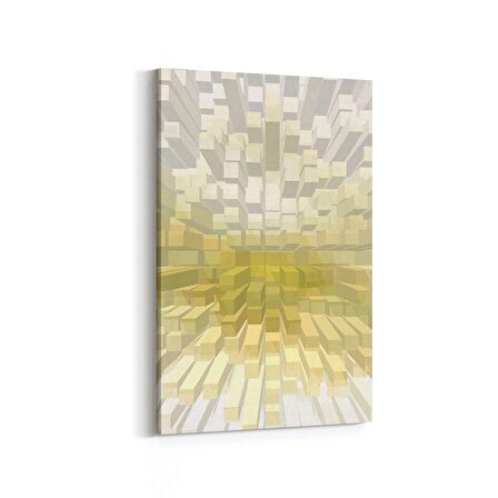 Olla 10045D Abstract 3 Boyut Görsel Dikey Kanvas Tablo (Ölçü: 20X30)
