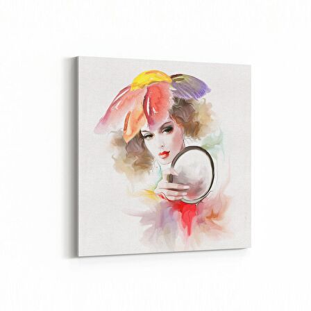 Olla 16306K Kuaför / Berber Görseli Kare Kanvas Tablo (Ölçü: 25X25)