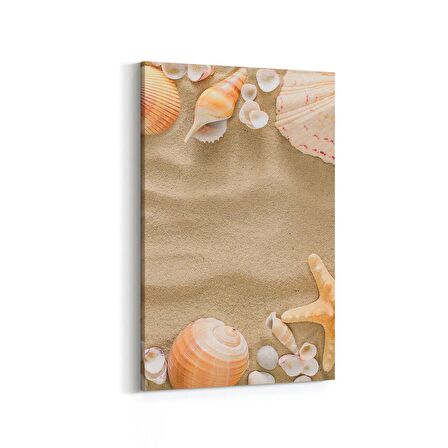 Olla 16353D Kumsal / Sahil Görseli Dikey Kanvas Tablo (Ölçü: 100X150)