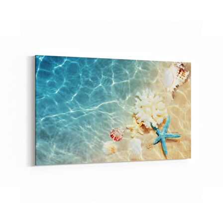 Olla 16399Y Kumsal / Sahil Görseli Yatay Kanvas Tablo (Ölçü: 120X80)
