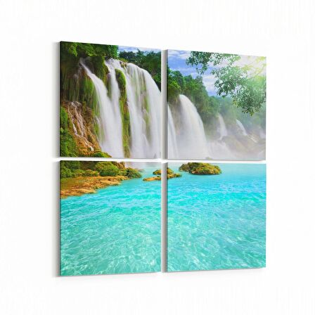 Olla 14375K4 Doğa / Manzara Görseli Kare 4'lü Kanvas Tablo (Ölçü: 145X145)