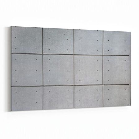 Olla 12452Y Beton Görseli Yatay Kanvas Tablo (Ölçü: 120X80)