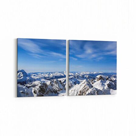 Olla 14278K2Y Doğa / Manzara Görseli Kare 2'li Yatay Kanvas Tablo (Ölçü: 125X60)