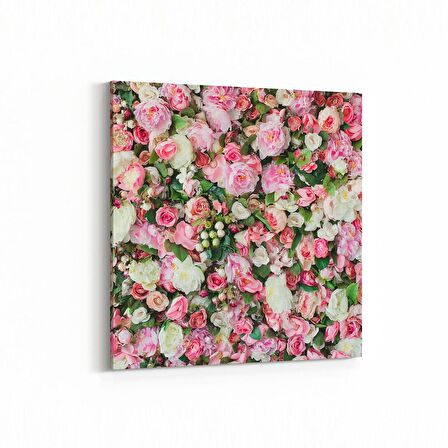 Olla 11606K Çiçek Görseli Kare Kanvas Tablo (Ölçü: 30X30)