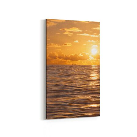 Olla 16007DD Günbatımı Görseli Dikey Dar Kanvas Tablo (Ölçü: 30X60)
