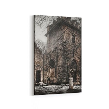 Olla 19016D Yapı Görseli Dikey Kanvas Tablo (Ölçü: 60X90)