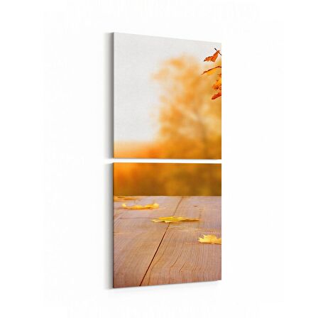 Olla 13512K2D Doğa / Manzara Görseli Kare 2'li Dikey Kanvas Tablo (Ölçü: 30X65)