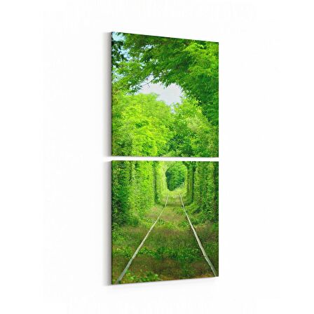 Olla 13454K2D Doğa / Manzara Görseli Kare 2'li Dikey Kanvas Tablo (Ölçü: 30X65)