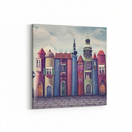Olla 12777K Çocuk Odası Görseli Kare Kanvas Tablo (Ölçü: 25X25)