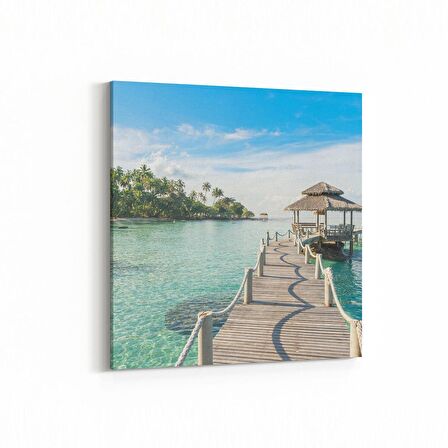 Olla 18546K Yapı Görseli Kare Kanvas Tablo (Ölçü: 25X25)