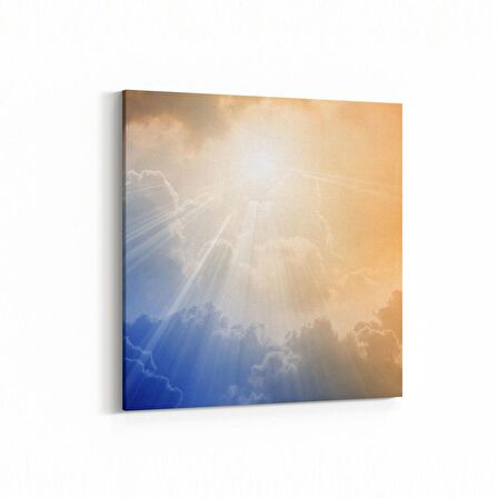 Olla 16099K Günbatımı Görseli Kare Kanvas Tablo (Ölçü: 25X25)