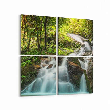 Olla 14434K4 Doğa / Manzara Görseli Kare 4'lü Kanvas Tablo (Ölçü: 145X145)