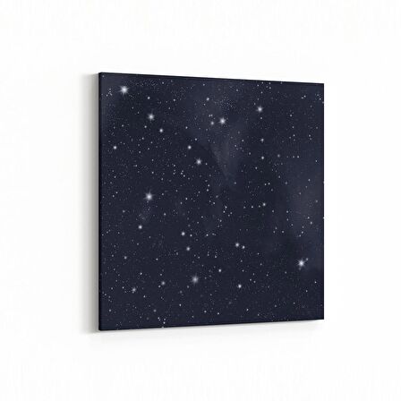 Olla 14808K Gece Gökyüzü Görseli Kare Kanvas Tablo (Ölçü: 60X60)