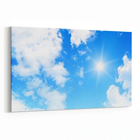 Olla 15516Y Gökyüzü Bulut Görseli  Yatay Kanvas Tablo (Ölçü: 120X80)