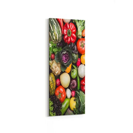 Olla 15022DI Gıda Görseli Dikey İnce Kanvas Tablo (Ölçü: 40X120)