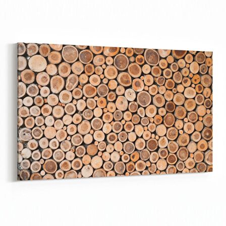 Olla 12049Y Ahşap Desen Görseli Yatay Kanvas Tablo (Ölçü: 70X50)