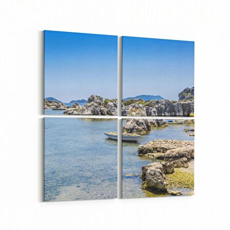 Olla 14206K4 Doğa / Manzara Görseli Kare 4'lü Kanvas Tablo (Ölçü: 65X65)