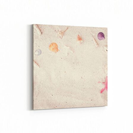 Olla 16558K Kumsal / Sahil Görseli Kare Kanvas Tablo (Ölçü: 25X25)