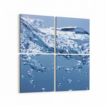 Olla 12884K4 Deniz / Okyanus Görseli Kare 4'lü Kanvas Tablo (Ölçü: 145X145)