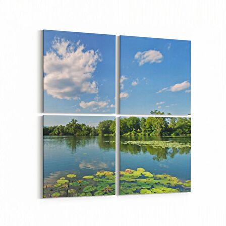 Olla 14483K4 Doğa / Manzara Görseli Kare 4'lü Kanvas Tablo (Ölçü: 145X145)