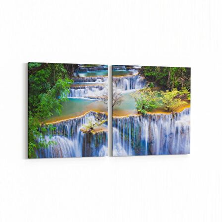 Olla 14202K2Y Doğa / Manzara Görseli Kare 2'li Yatay Kanvas Tablo (Ölçü: 65X30)