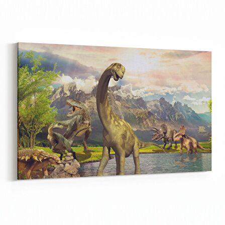 Olla 12476Y Hayvanlar Alemi Görseli Yatay Kanvas Tablo (Ölçü: 120X80)