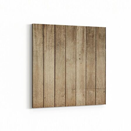 Olla 11978K Ahşap Desen Görseli Kare Kanvas Tablo (Ölçü: 30X30)