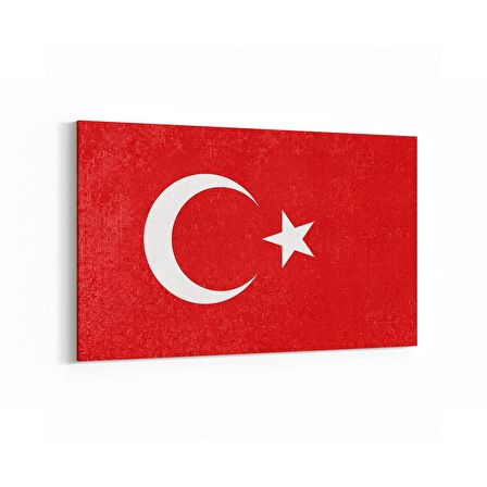 Olla 17547Y Türk Bayrağı Görseli Yatay Kanvas Tablo (Ölçü: 120X80)