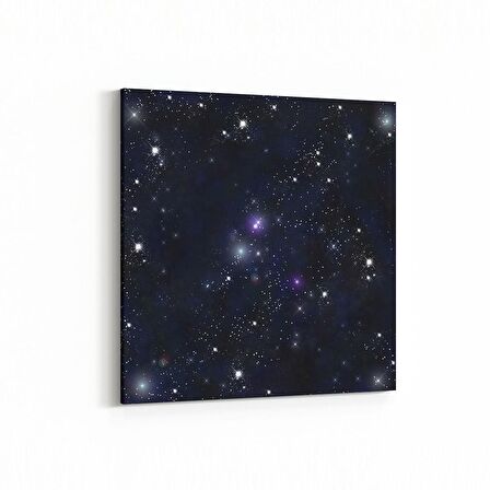 Olla 14840K Gece Gökyüzü Görseli Kare Kanvas Tablo (Ölçü: 100X100)