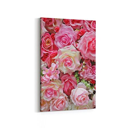 Olla 11591D Çiçek Görseli Dikey Kanvas Tablo (Ölçü: 60X90)