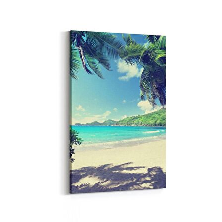 Olla 16444D Kumsal / Sahil Görseli Dikey Kanvas Tablo (Ölçü: 80X120)