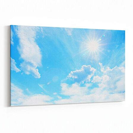Olla 15581Y Gökyüzü Bulut Görseli  Yatay Kanvas Tablo (Ölçü: 30X20)