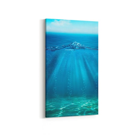 Olla 12878DD Deniz / Okyanus Görseli Dikey Dar Kanvas Tablo (Ölçü: 30X60)