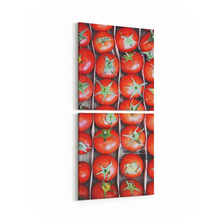 Olla 15261K2D Gıda Görseli 2'li Dikey Kanvas Tablo (Ölçü: 30X65)