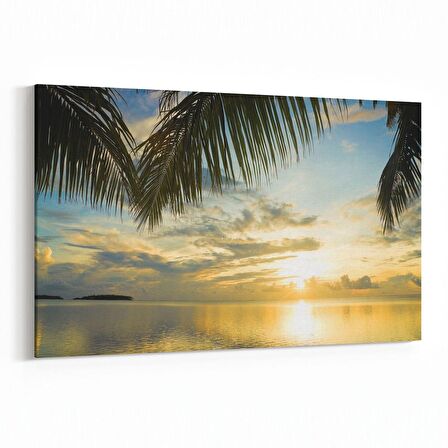 Olla 16047Y Günbatımı Görseli Yatay Kanvas Tablo (Ölçü: 120X80)