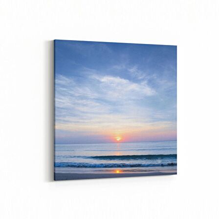 Olla 15941K Günbatımı Görseli Kare Kanvas Tablo (Ölçü: 25X25)