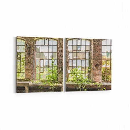 Olla 14246K2Y Doğa / Manzara Görseli Kare 2'li Yatay Kanvas Tablo (Ölçü: 145X70)