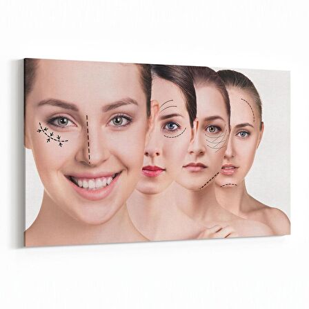 Olla 16977Y Model / Manken Görseli Yatay Kanvas Tablo (Ölçü: 70X50)