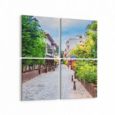 Olla 13375K4 Doğa / Manzara Görseli Kare 4'lü Kanvas Tablo (Ölçü: 65X65)