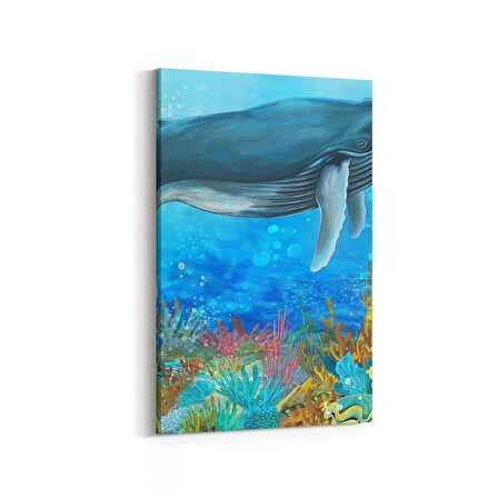 Olla 12085D Akvaryum / Balık Görseli Dikey Kanvas Tablo (Ölçü: 20X30)
