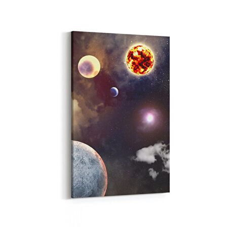 Olla 17619D Uzay Görseli Dikey Kanvas Tablo (Ölçü: 60X90)