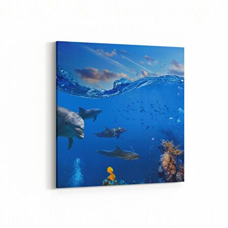 Olla 13037K Deniz / Okyanus Görseli Kare Kanvas Tablo (Ölçü: 25X25)